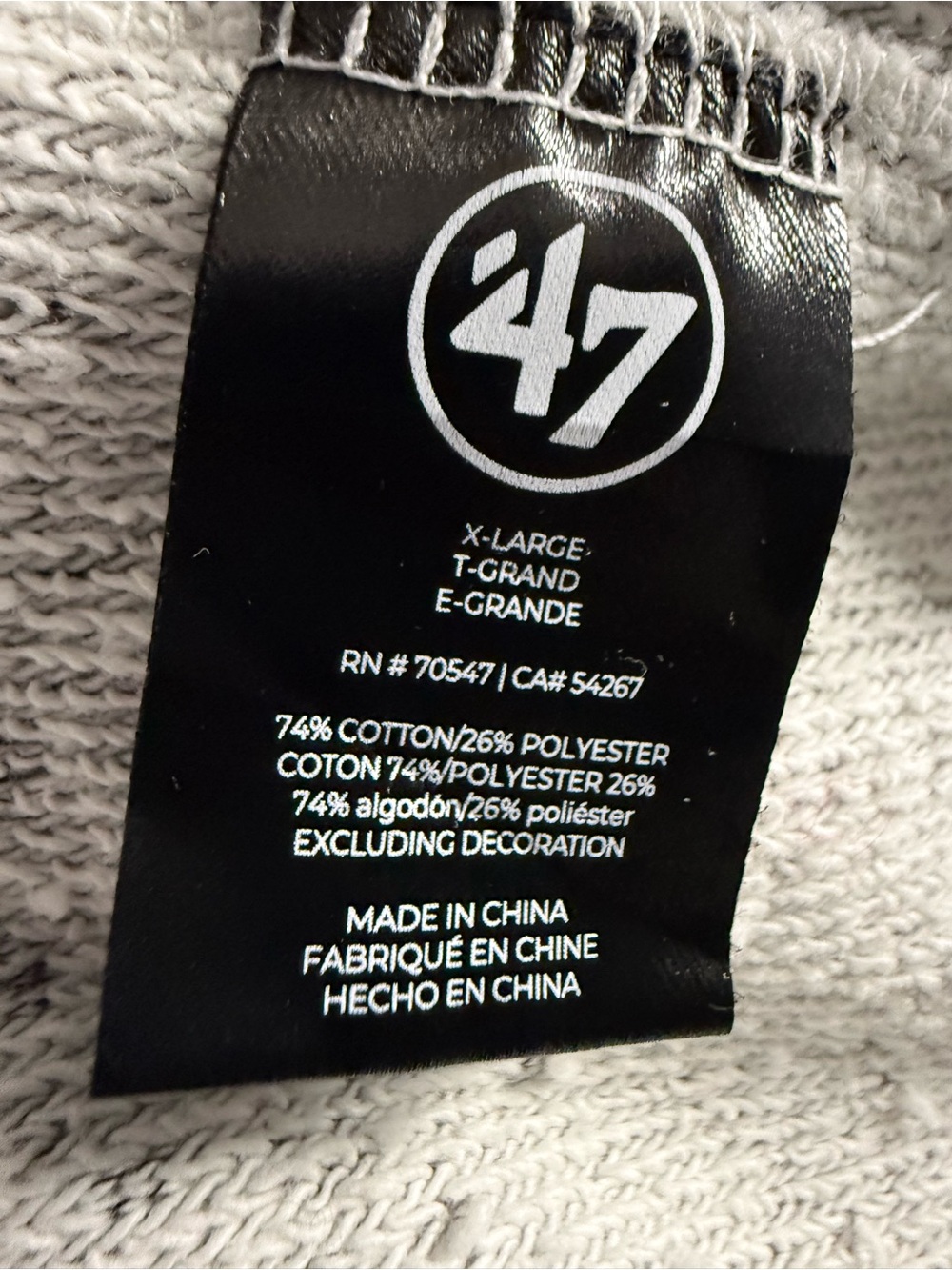 47 Women's Raiders Gray Cowl-Neck Sweatshirt - Picture 4 of 4